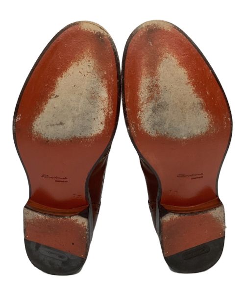 Santoni（サントーニ）Santoni (サントーニ) サイドゴアブーツ　ウイングチップ ブラウン サイズ:7 1/2の古着・服飾アイテム