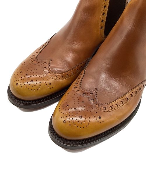 Santoni（サントーニ）Santoni (サントーニ) サイドゴアブーツ　ウイングチップ ブラウン サイズ:7 1/2の古着・服飾アイテム