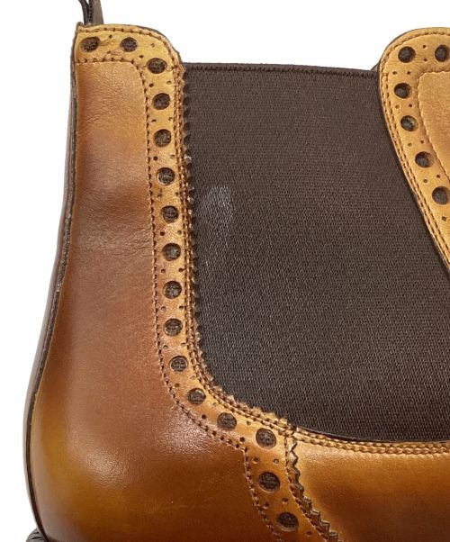 Santoni（サントーニ）Santoni (サントーニ) サイドゴアブーツ　ウイングチップ ブラウン サイズ:7 1/2の古着・服飾アイテム