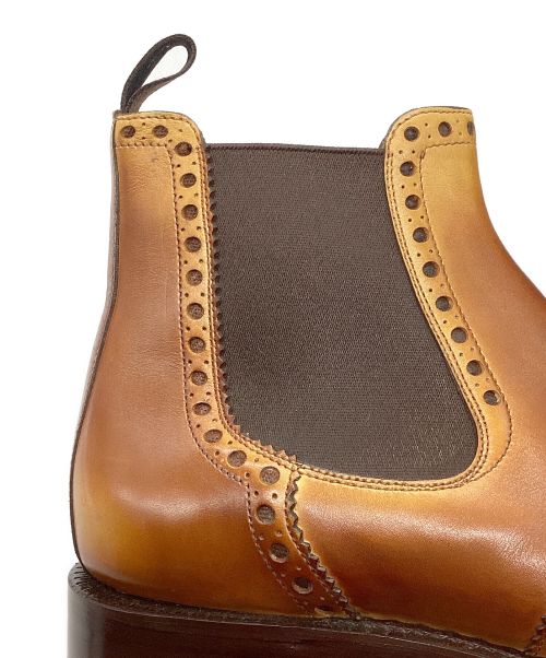 Santoni（サントーニ）Santoni (サントーニ) サイドゴアブーツ　ウイングチップ ブラウン サイズ:7 1/2の古着・服飾アイテム