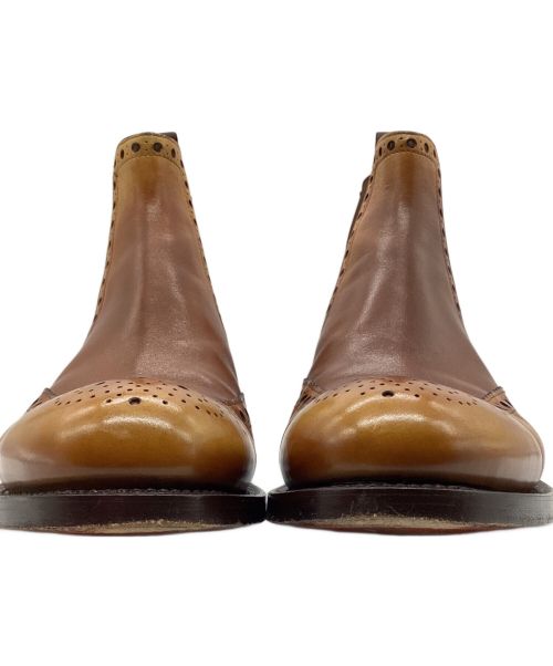 Santoni（サントーニ）Santoni (サントーニ) サイドゴアブーツ　ウイングチップ ブラウン サイズ:7 1/2の古着・服飾アイテム