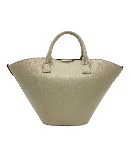 Milos（ミロス）MILOS (ミロス) 2WAYバッグ　ハンドバッグ　ショルダーバッグ　レザー　バケット アイボリーの古着・服飾アイテム