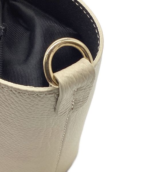 Milos（ミロス）MILOS (ミロス) 2WAYバッグ　ハンドバッグ　ショルダーバッグ　レザー　バケット アイボリーの古着・服飾アイテム