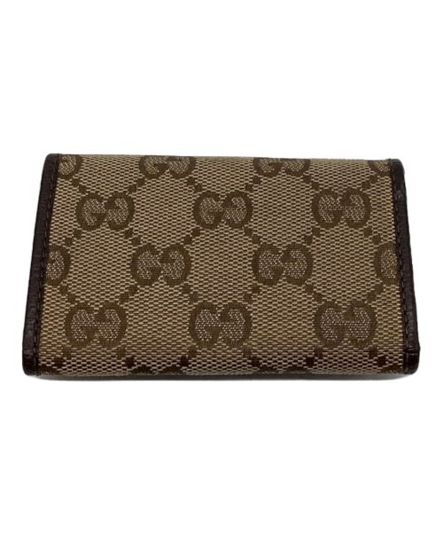 GUCCI（グッチ）GUCCI (グッチ) 6連キーケース　GGキャンパス ブラウンの古着・服飾アイテム