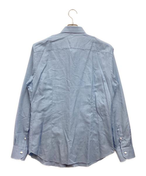 BRIONI（ブリオーニ）BRIONI (ブリオーニ) シャツ　チェック　コットン　スリムフィット ブルー サイズ:43の古着・服飾アイテム