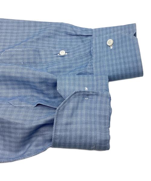 BRIONI（ブリオーニ）BRIONI (ブリオーニ) シャツ　チェック　コットン　スリムフィット ブルー サイズ:43の古着・服飾アイテム