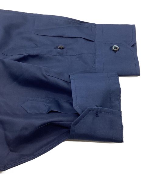 BRIONI（ブリオーニ）BRIONI (ブリオーニ) シルクシャツ　フラップポケット ネイビー サイズ:Lの古着・服飾アイテム