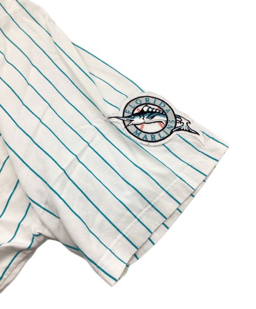 RUSSELL ATHLETIC（ラッセルアスレチック）RUSSELL ATHLETIC (ラッセルアスレチック) 90S ベースボールシャツ FLORIDA MARLINS USA製 ホワイト サイズ:XLの古着・服飾アイテム