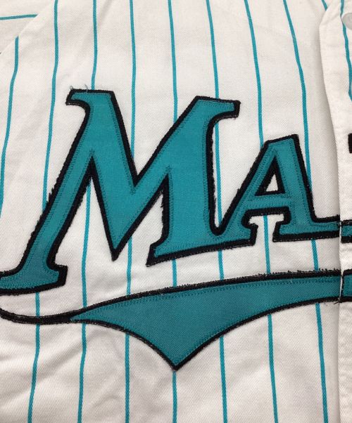 RUSSELL ATHLETIC（ラッセルアスレチック）RUSSELL ATHLETIC (ラッセルアスレチック) 90S ベースボールシャツ FLORIDA MARLINS USA製 ホワイト サイズ:XLの古着・服飾アイテム