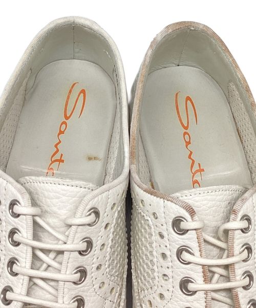 Santoni（サントーニ）Santoni (サントーニ) メッシュ切替ウィングチップシューズ ホワイト サイズ:7の古着・服飾アイテム