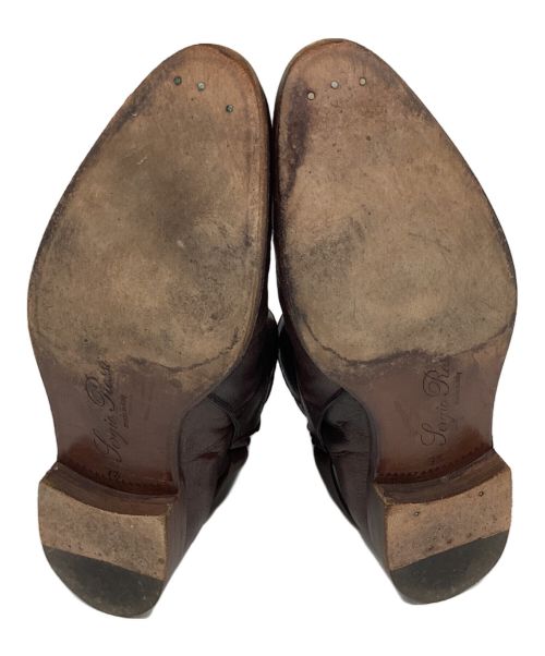 sergio rossi（セルジオロッシ）sergio rossi (セルジオロッシ) ジョッパーブーツ　レザー　ベルト ブラウン サイズ:7 1/2の古着・服飾アイテム