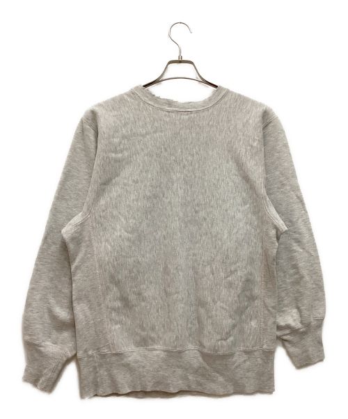 Champion REVERSE WEAVE（チャンピオン リバース ウィーブ）Champion REVERSE WEAVE (チャンピオンリバースウィーブ) クルーネックスウェット　トリコ2枚タグ　USA製  グレー サイズ:LARGEの古着・服飾アイテム