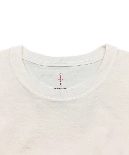 READYMADE（レディメイド）READYMADE (レディメイド) PACK TSHIRTS / パックTシャツ クルーネック ロゴ コットン ホワイト サイズ:XLの古着・服飾アイテム