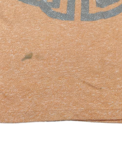 NON TOKYO（ノントーキョー）NON TOKYO (ノントーキョー) リメイクリンガーTシャツ　オーガンジー　ボートネック　プリント　コットン オレンジ サイズ:表記なし（実寸サイズをご参照ください）の古着・服飾アイテム