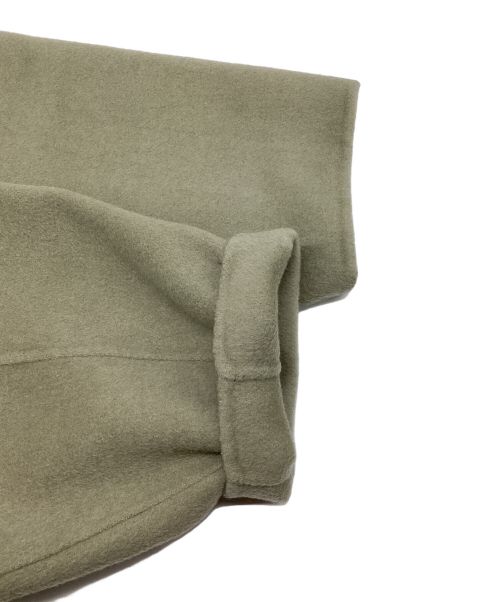 uncrave（アンクレイヴ）uncrave (アンクレイヴ) ライトリバーロングコート　ノーカラー　ボタンレス　ウエストリボン　ウール オリーブ サイズ:1の古着・服飾アイテム