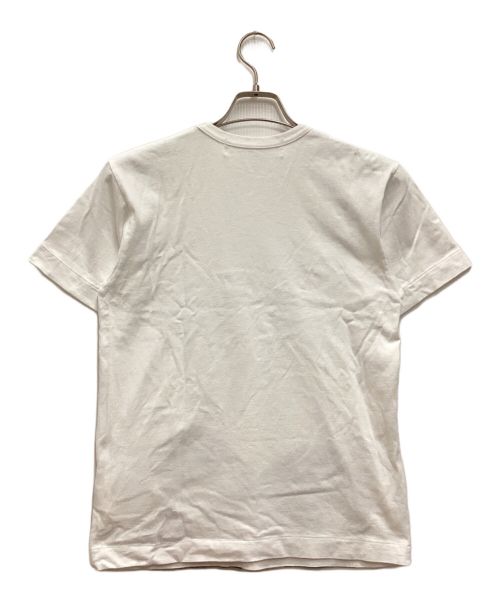 PLAY COMME des GARCONS（プレイコムデギャルソン）PLAY COMME des GARCONS (プレイ コムデギャルソン) ハートカモプリントTシャツ　クルーネック　コットン　ハートパッチ　 ホワイト サイズ:Sの古着・服飾アイテム