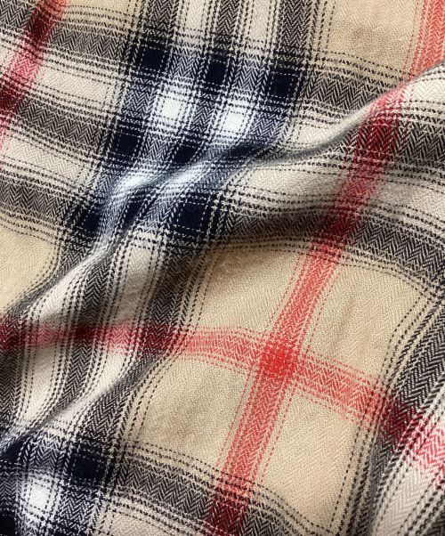 BURBERRY LONDON（バーバリーロンドン）BURBERRY LONDON (バーバリーロンドン) ノヴァチェックフランネルシャツ　ロゴ刺繍　コットン ベージュ サイズ:XSの古着・服飾アイテム
