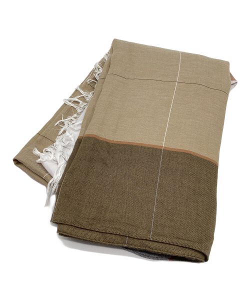 hatsutoki（ハツトキ）hatsutoki (ハツトキ) チェックストール ベージュの古着・服飾アイテム