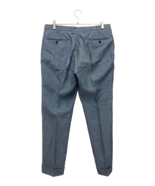 G.T.A（ジーティーアー）G.T.A (ジーティーアー) ウールリネンスラックス ブルー サイズ:52の古着・服飾アイテム