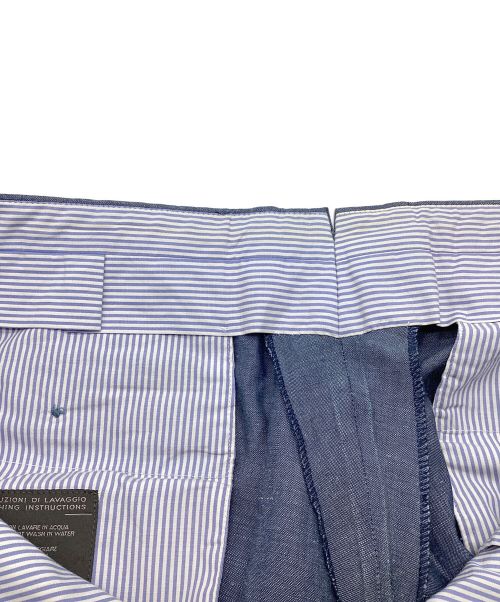 G.T.A（ジーティーアー）G.T.A (ジーティーアー) ウールリネンスラックス ブルー サイズ:52の古着・服飾アイテム