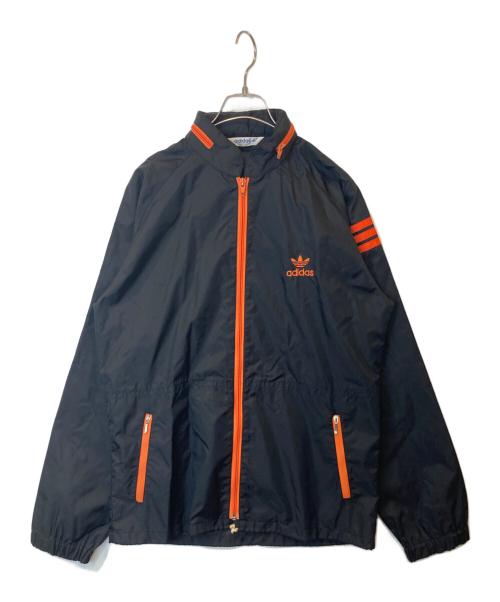 adidas（アディダス）adidas (アディダス) ヴィンテージナイロンジャケット ブラック サイズ:Lの古着・服飾アイテム
