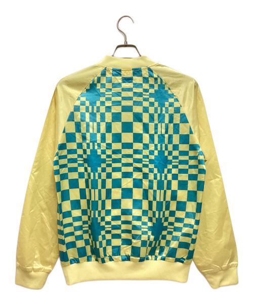 adidas（アディダス）adidas (アディダス) 古着パターンチェック柄ジャケット イエロー サイズ:Mの古着・服飾アイテム