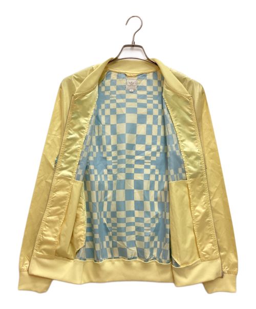 adidas（アディダス）adidas (アディダス) 古着パターンチェック柄ジャケット イエロー サイズ:Mの古着・服飾アイテム