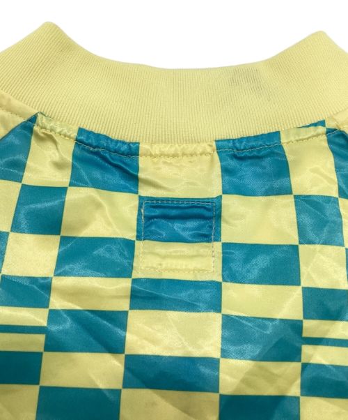 adidas（アディダス）adidas (アディダス) 古着パターンチェック柄ジャケット イエロー サイズ:Mの古着・服飾アイテム