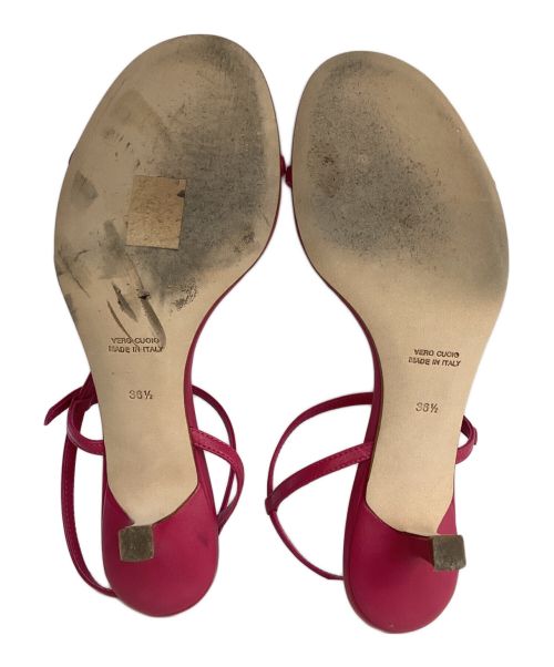 Brenta（ブレンタ）BRENTA (ブレンタ) ローヒールストラップサンダル ショッキングピンク サイズ:36.5の古着・服飾アイテム