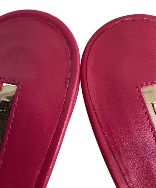 Brenta（ブレンタ）BRENTA (ブレンタ) ローヒールストラップサンダル ショッキングピンク サイズ:36.5の古着・服飾アイテム