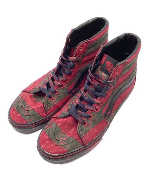 VANS（ヴァンズ）VANS SK8-Hi  Horror Collection Nightmare on Elm Street Freddy Krueger / スケート ハイ ホラーコレクション エルム街の悪夢 フレディ・クルーガー レッド サイズ:27の古着・服飾アイテム