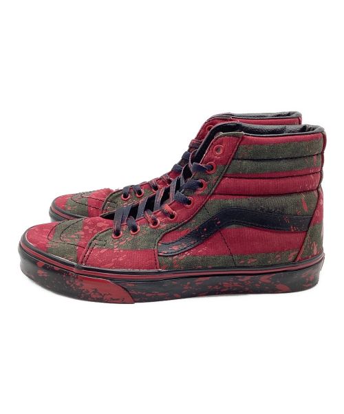 VANS（ヴァンズ）VANS SK8-Hi  Horror Collection Nightmare on Elm Street Freddy Krueger / スケート ハイ ホラーコレクション エルム街の悪夢 フレディ・クルーガー レッド サイズ:27の古着・服飾アイテム