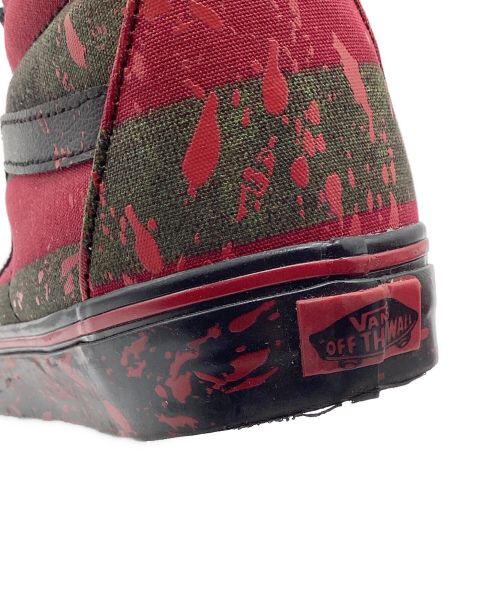 VANS（ヴァンズ）VANS SK8-Hi  Horror Collection Nightmare on Elm Street Freddy Krueger / スケート ハイ ホラーコレクション エルム街の悪夢 フレディ・クルーガー レッド サイズ:27の古着・服飾アイテム