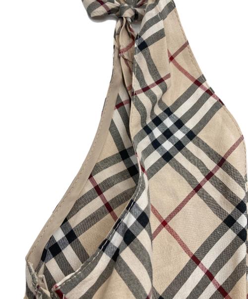 BURBERRY BLUE LABEL（バーバリーロンドンブルーレーベル）BURBERRY BLUE LABEL (バーバリーブルーレーベル) ノバチェックノースリーブワンピース ベージュ サイズ:36の古着・服飾アイテム