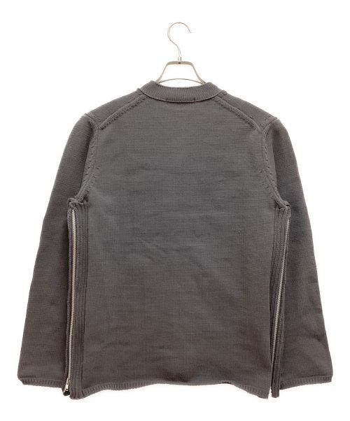 COMME des GARCONS HOMME DEUX（コムデギャルソン オム ドゥ）COMME des GARCONS HOMME DEUX (コムデギャルソン オム ドゥ) サイドジップカーディガン　Vネック　ニット　AD2023 グレー サイズ:Mの古着・服飾アイテム