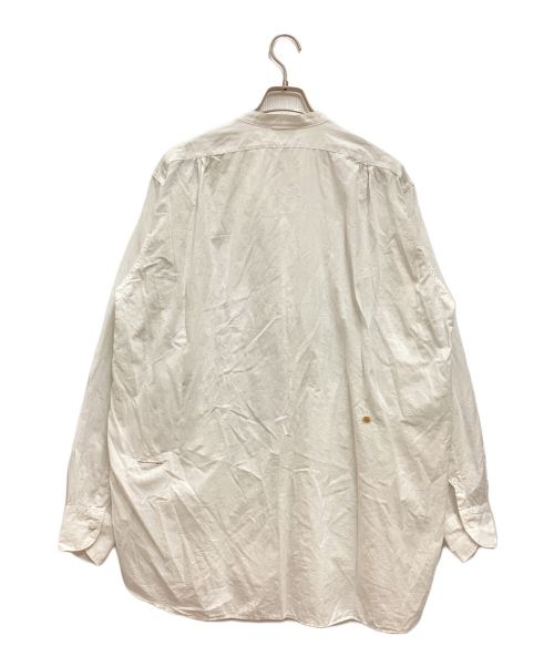 45R（フォーティファイブ・アール）45R (フォーティーファイブアール) ノーカラーシャツ　ブザム　コットン ホワイト サイズ:-の古着・服飾アイテム