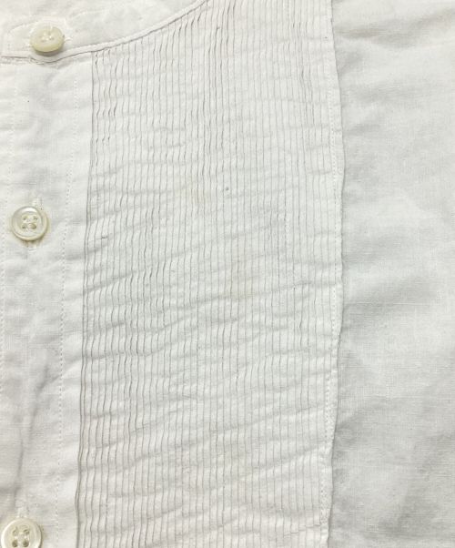 45R（フォーティファイブ・アール）45R (フォーティーファイブアール) ノーカラーシャツ　ブザム　コットン ホワイト サイズ:-の古着・服飾アイテム