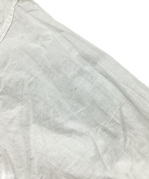 45R（フォーティファイブ・アール）45R (フォーティーファイブアール) ノーカラーシャツ　ブザム　コットン ホワイト サイズ:-の古着・服飾アイテム