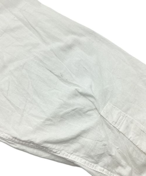 45R（フォーティファイブ・アール）45R (フォーティーファイブアール) ノーカラーシャツ　ブザム　コットン ホワイト サイズ:-の古着・服飾アイテム