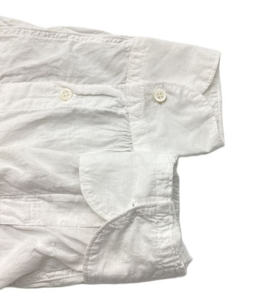 45R（フォーティファイブ・アール）45R (フォーティーファイブアール) ノーカラーシャツ　ブザム　コットン ホワイト サイズ:-の古着・服飾アイテム