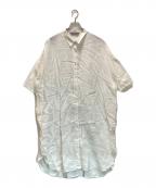 mizuiro-indミズイロインド）の古着「リネンシャツワンピース」｜ホワイト