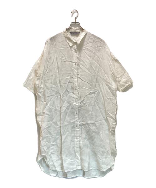 mizuiro-ind（ミズイロインド）mizuiro-ind (ミズイロインド) リネンシャツワンピース ホワイト サイズ:FREEの古着・服飾アイテム