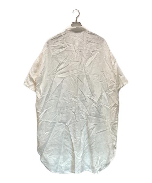 mizuiro-ind（ミズイロインド）mizuiro-ind (ミズイロインド) リネンシャツワンピース ホワイト サイズ:FREEの古着・服飾アイテム