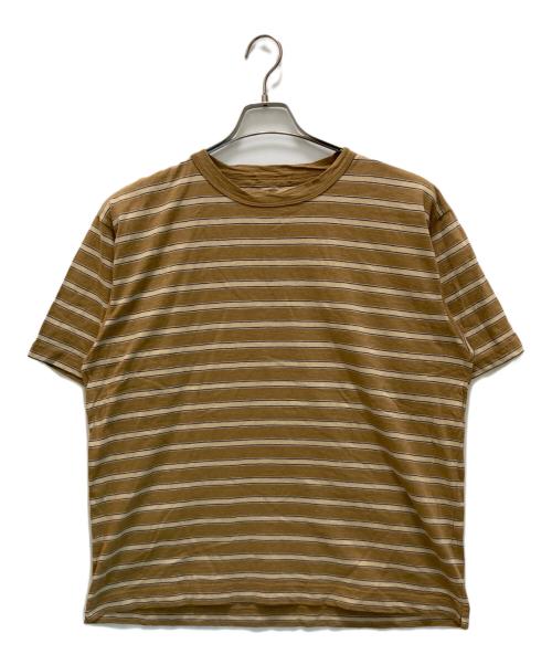 45R（フォーティファイブ・アール）45R (フォーティファイブ・アール) 縞天竺の908オーシャンTシャツ ブラウン サイズ:3の古着・服飾アイテム