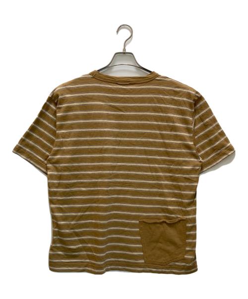 45R（フォーティファイブ・アール）45R (フォーティファイブ・アール) 縞天竺の908オーシャンTシャツ ブラウン サイズ:3の古着・服飾アイテム