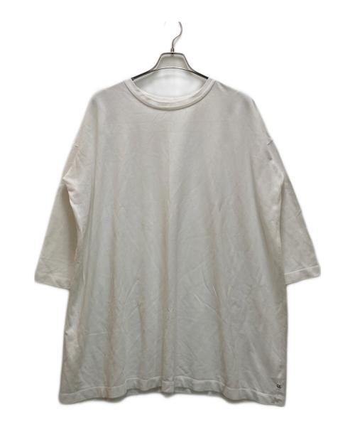 45R（フォーティファイブ・アール）45R (フォーティファイブ・アール) カノコ後染めチュニック ホワイトの古着・服飾アイテム