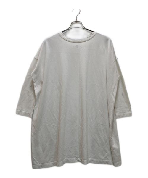 45R（フォーティファイブ・アール）45R (フォーティファイブ・アール) カノコ後染めチュニック ホワイトの古着・服飾アイテム