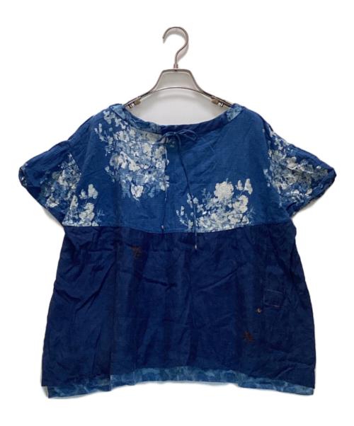 45R（フォーティファイブ・アール）45R (フォーティファイブ・アール) インドカディのpuapuaブラウス（藍） ネイビー サイズ:無しの古着・服飾アイテム