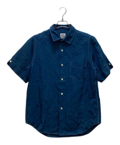 VISVIM（ビズビム）VISVIM (ビズビム) リネンブレンドS/Sシャツ インディゴ サイズ:2の古着・服飾アイテム