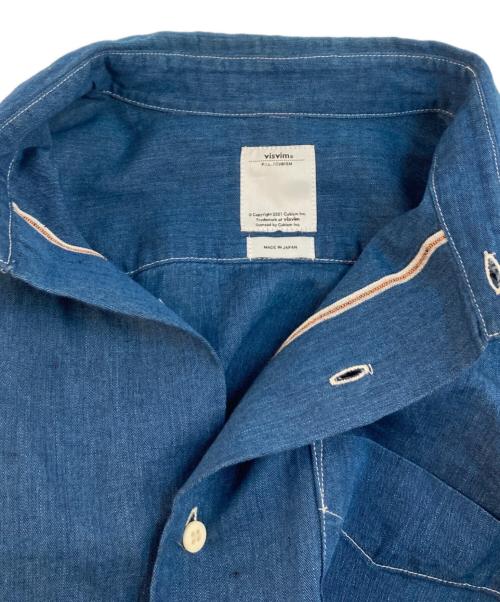 VISVIM（ビズビム）VISVIM (ビズビム) リネンブレンドS/Sシャツ インディゴ サイズ:2の古着・服飾アイテム